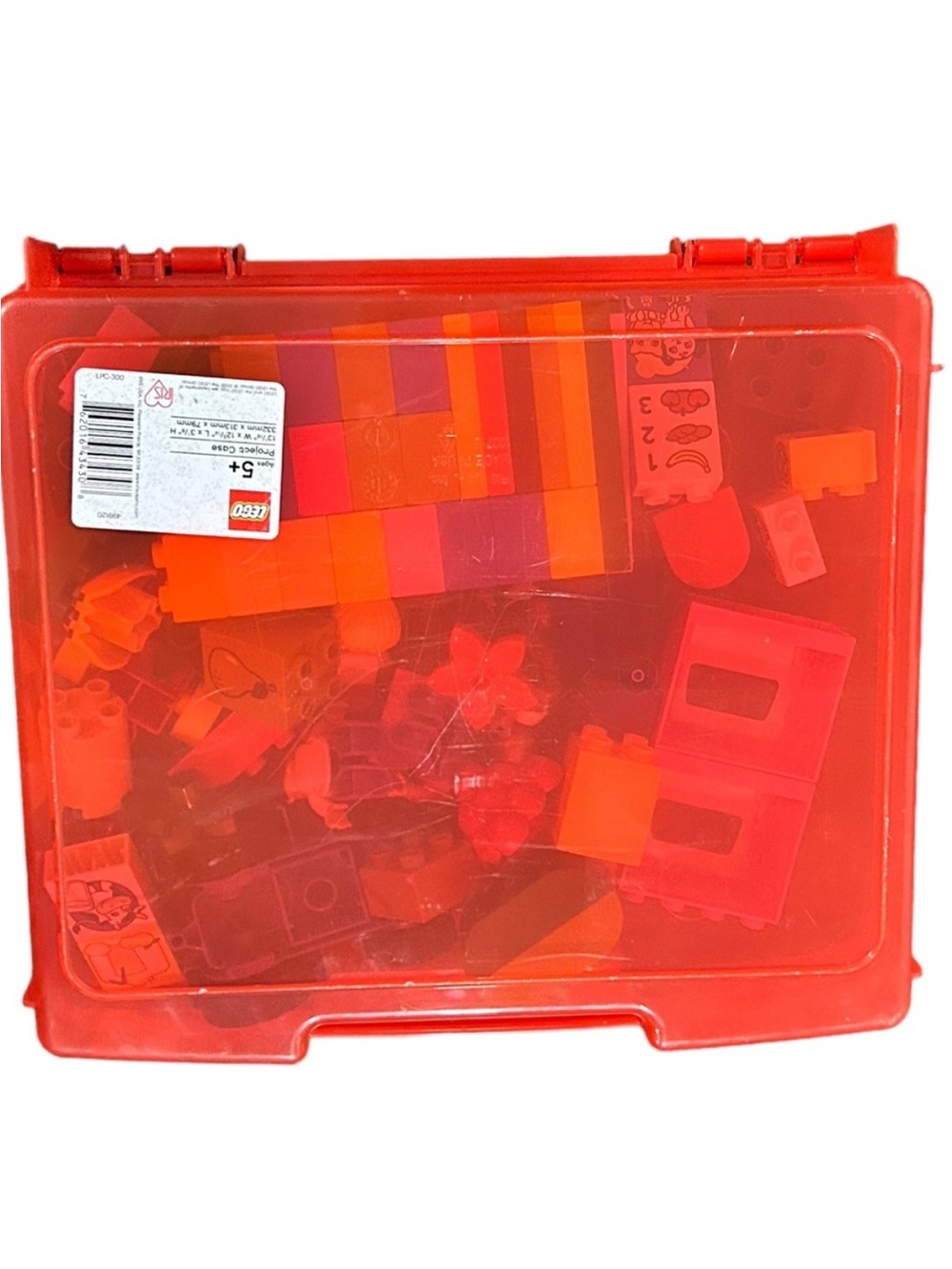 Red Lego Brick Project Case
Iris Storage Container With Duplo Bricks 13x12x3" - Picture 4 of 4